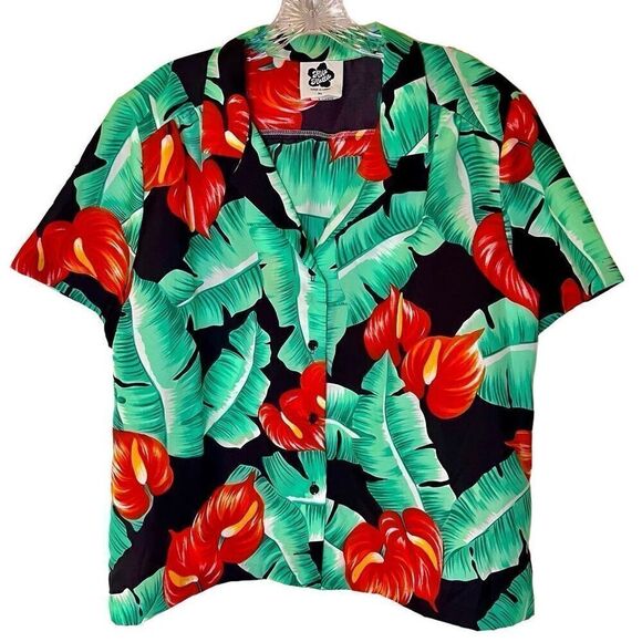 VINTAGE HILO HATTIE HAWAIIAN SHIRT FLORAL SZ X-LARGE RARE EC - Picture 1 of 7